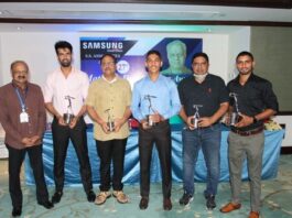 Ashok Menaria, Hitesh Patel and Sahil Bhaskar received the Mathura Das Mathur Award 1