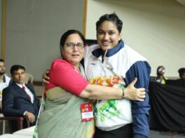 Ann Mariya breaks National Record in clean and Jerk category in 87 kg weightlifting in Khelo India University Games