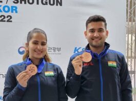 ISSF Shooting World Cup 2022 Anish and Rhythm Duo win bronze in 25m rapid fire pistol for india