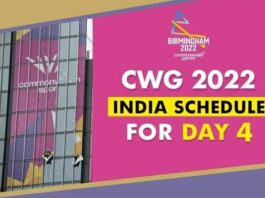 CWG 2022 Day 4 events of India Hockey India vs England Cycling, swimming, weightlifting, boxing