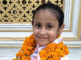 6 year old Arvi Gupta from Jaipur won the gold medal in Karate