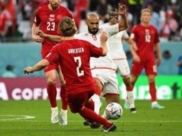 FIFA World Cup 2022 Live Score Denmark vs Tunisia match 0-0 draw