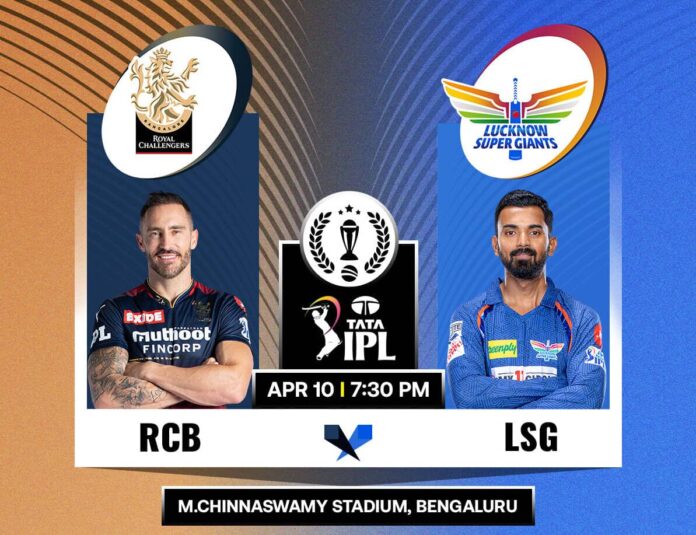 IPL 2023 rcb vs lsg match today, predictions and head to head records, team virat will face gang of KL rahul