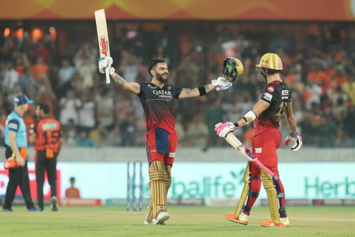 IPL 2023: RCB crushed Hyderabad by 8 wickets with Virat and Faf's century partnership, Virat's sixth IPL century latest sports news in hindi