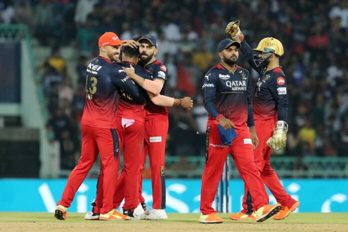 IPL 2023 Points Table scenario after rcb vs lsg match, rcb in top five, orange cap to faf du plessis again