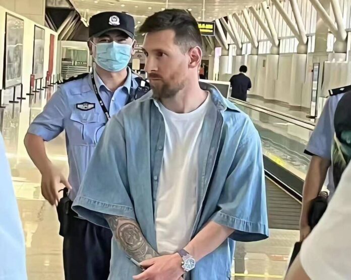 Lionel Messi visit to china for friendly match but misbehaved by china police