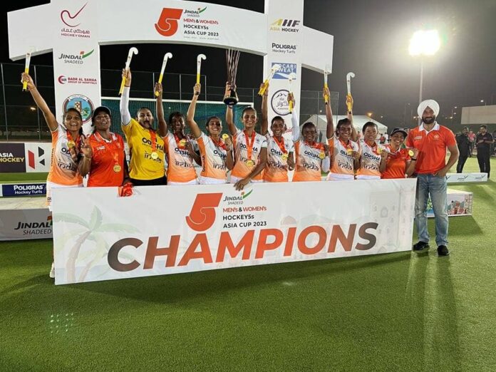 Women's Asian Hockey 5s World Cup Qualifier india beat Thailand by 7-2 in the final of the tournament in Salalah