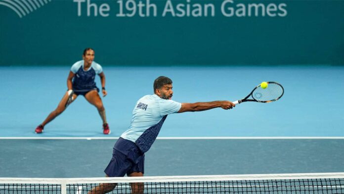 Asian Games 2023 –th gold medal for india, rohan bopanna and rutuja Bhosale won gold in tennis mixed doubles