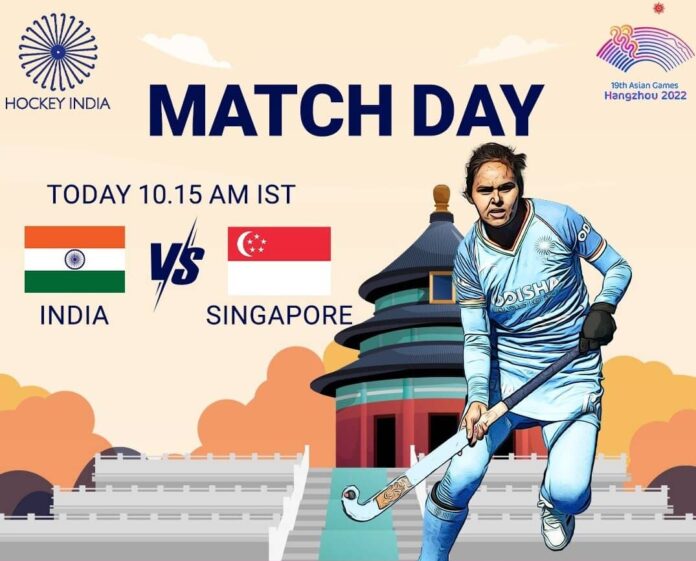 Asian Games 2023 fabulous win for Indian women’s hockey team, defeated Singapore by 13-0 in pool-a match