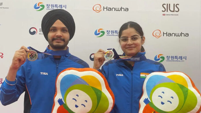 Asian Shooting Championship 2023 India got Silver medal in 10 meter air pistol mixed team events