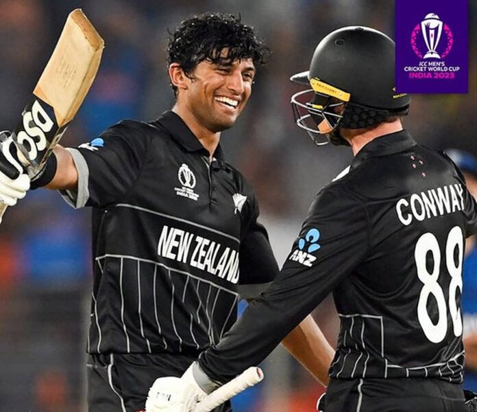 World Cup 2023 New Zealand defeated England by 9 wickets, record partnership of 273 runs between Conway and Rachin