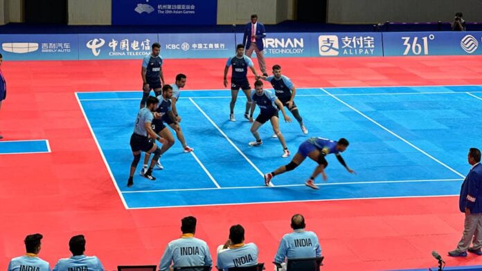 Asian Games 2023 India trashed Bangladesh by 55-18 in Men's Kabaddi Group Stage Match