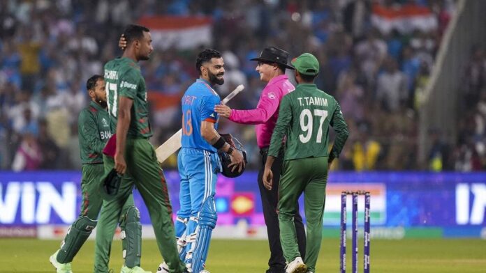 World Cup 2023 ind vs ban pak media trying to create controversy over umpire Richard Kettleborough’s decision, without knowing rules