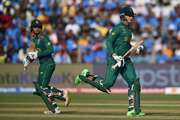 icc cricket world cup 2023 new zealand vs south africa Live Score SA vs NZ quinton de kock rassie van der dussen