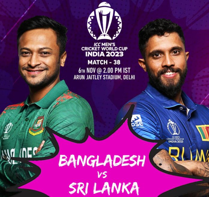 World cup 2023 sl vs ban match day, Srilanka eyeing for 3rd win, updates and records, playing xi