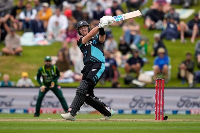 NZ vs PAK 3rd T20, new Zealand beat Pakistan by 45 runs, won series by 3-0, brilliant innings by finn allen