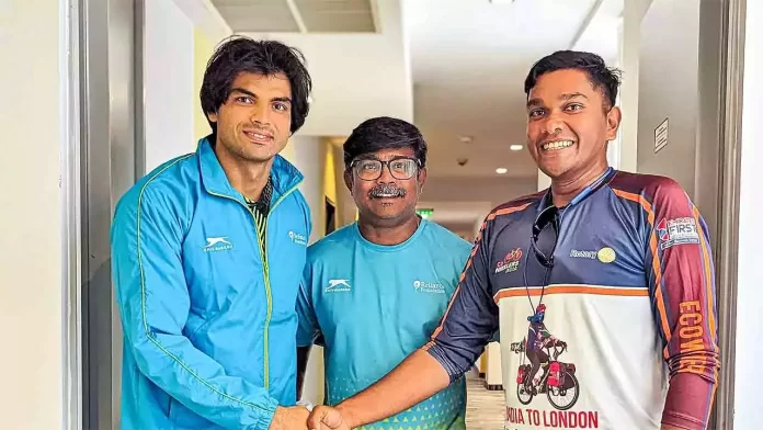 Paris Olympics 2024 Neeraj Chopra's biggest fan, Complete Trip to Paris Through 22 thousand km Cycle ride