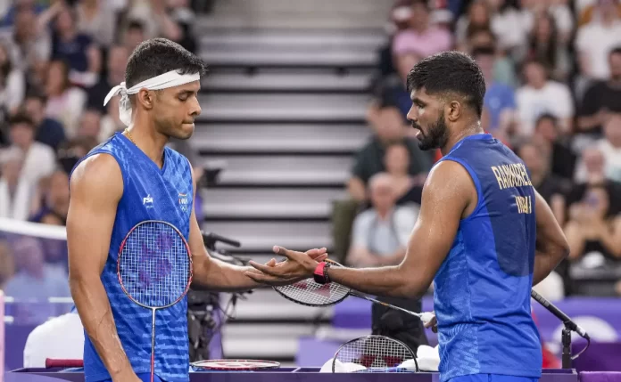 Paris Olympics 2024 Indian pair Satwiksairaj and Chirag shetty lost against malaysia duo in badminton