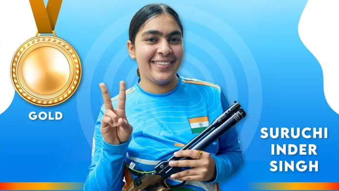 ISSF World Cup, brilliant performance by indian shooter Suruchi Singh, Secures Third Consecutive Gold in 10m Air Pistol, latest sports update