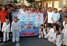 Sports, Vande Ganga water conservation campaign, players took out Prabhat Ferry, jaipur, Latest Sports Update