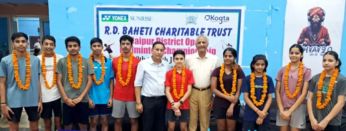 rd baheti district badminton tournament, Anvi rathore became champion, Latest Sports Update