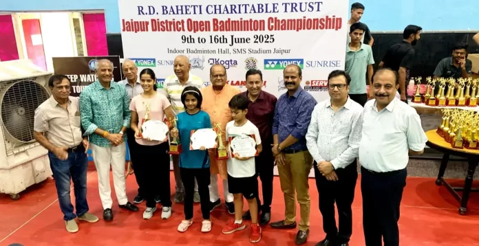 rd baheti district badminton tournament, Padmaja singh overall champion, latest sports update